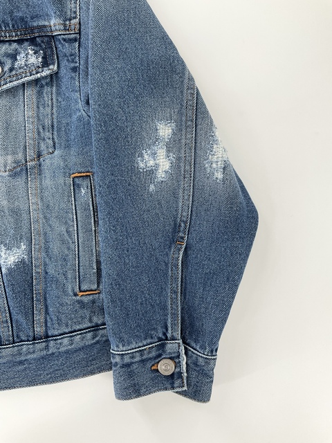 Damage Denim Jacket-3