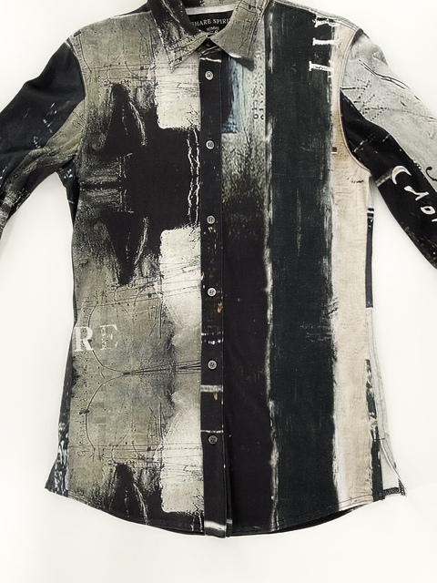 ［Share Spirit］Inkjet Jersey Shirt-4