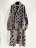 ［Share Spirit］Silver Knit Jacquard Coat-1