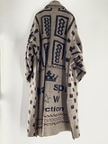 ［Share Spirit］Silver Knit Jacquard Coat-2