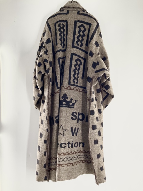 ［Share Spirit］Silver Knit Jacquard Coat-2
