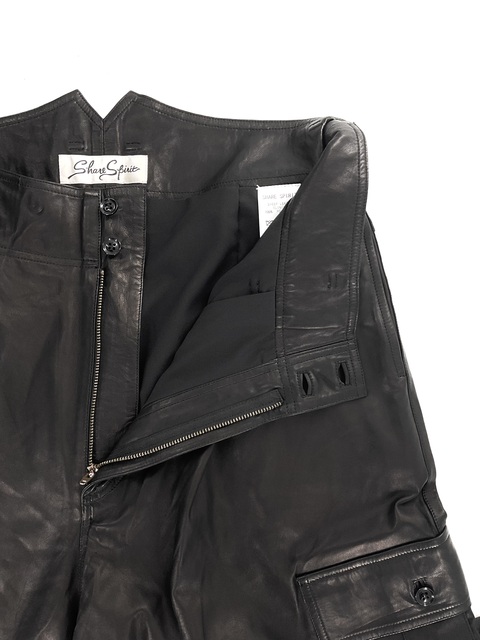 [Share Spirit] LEATHER CARGO PANT-3