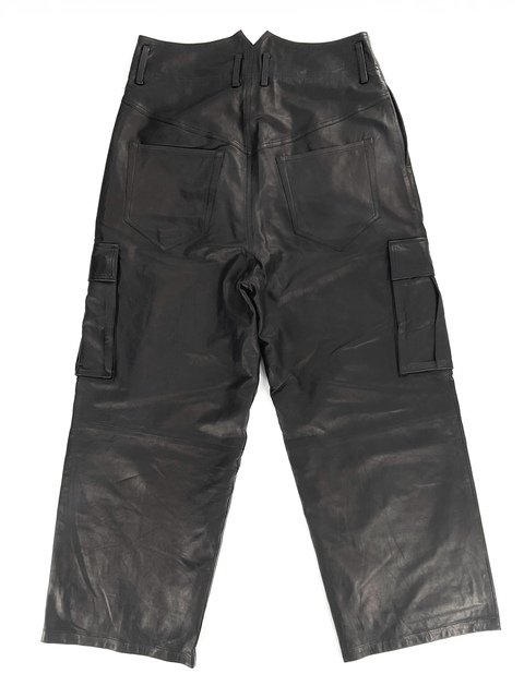 [Share Spirit] LEATHER CARGO PANT-4