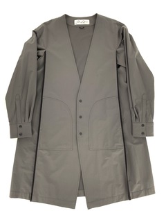 ［Share Spirit］Nylon Stretch Collarless Cardigan - SHARE SPIRIT