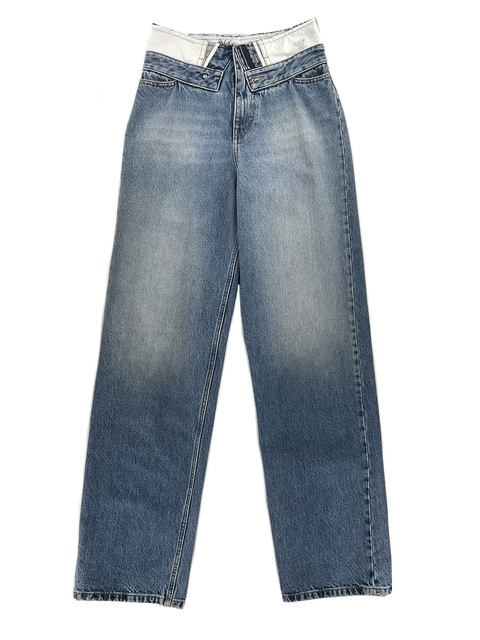TURNED BACK WAIST DENIM-1